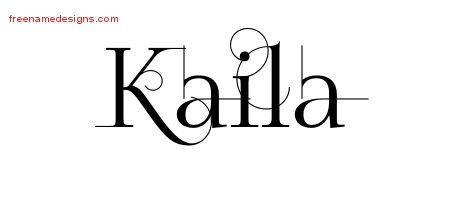 Kaila Decorated Name Tattoo Designs