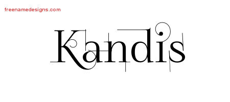 Kandis Decorated Name Tattoo Designs