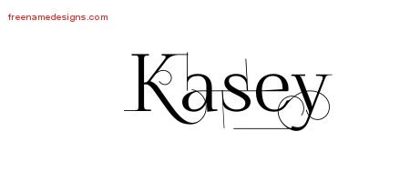Kasey Decorated Name Tattoo Designs