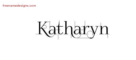 Katharyn Decorated Name Tattoo Designs
