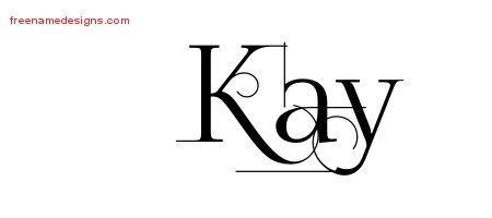 Kay Decorated Name Tattoo Designs