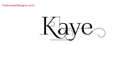 Kaye Decorated Name Tattoo Designs