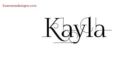 Kayla Decorated Name Tattoo Designs
