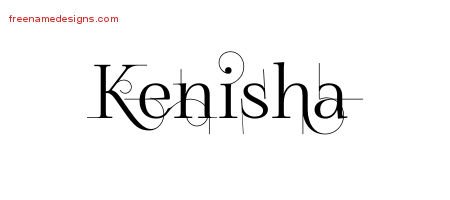 Kenisha Decorated Name Tattoo Designs