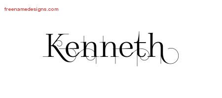 Kenneth Decorated Name Tattoo Designs