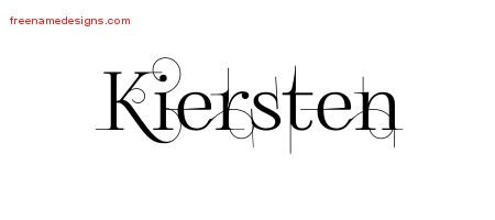 Kiersten Decorated Name Tattoo Designs