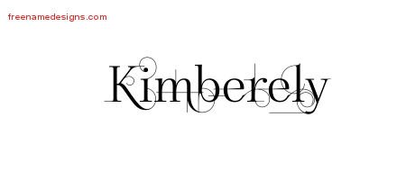 Kimberely Decorated Name Tattoo Designs