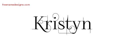 Kristyn Decorated Name Tattoo Designs