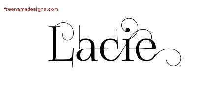 Lacie Decorated Name Tattoo Designs