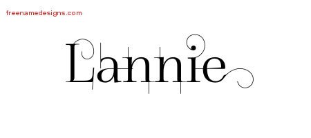 Lannie Decorated Name Tattoo Designs