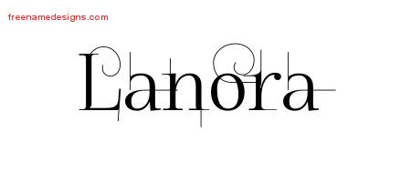 Lanora Decorated Name Tattoo Designs