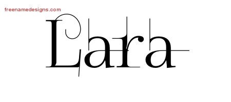 Lara Decorated Name Tattoo Designs
