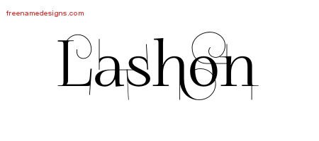 Lashon Decorated Name Tattoo Designs