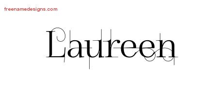 Laureen Decorated Name Tattoo Designs