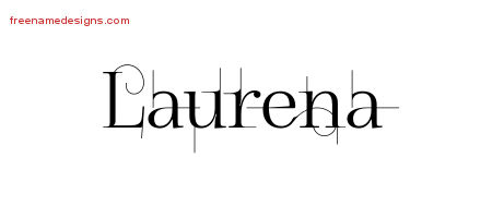 Laurena Decorated Name Tattoo Designs