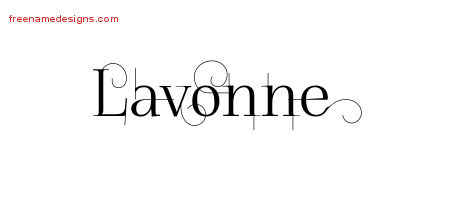 Lavonne Decorated Name Tattoo Designs