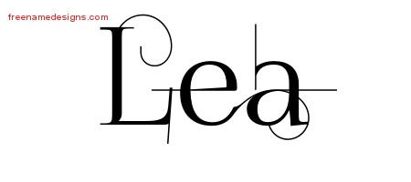 Lea Decorated Name Tattoo Designs