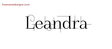 Leandra Decorated Name Tattoo Designs