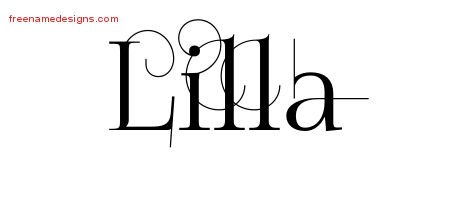 Lilla Decorated Name Tattoo Designs