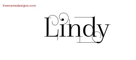 Lindy Decorated Name Tattoo Designs