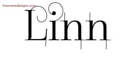 Linn Decorated Name Tattoo Designs