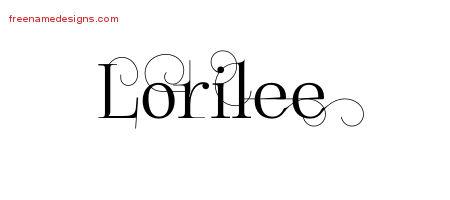 Lorilee Decorated Name Tattoo Designs