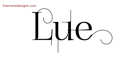 Lue Decorated Name Tattoo Designs
