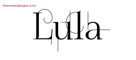 Lula Decorated Name Tattoo Designs