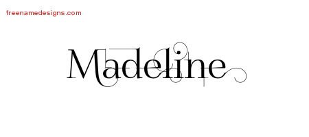 Madeline Decorated Name Tattoo Designs