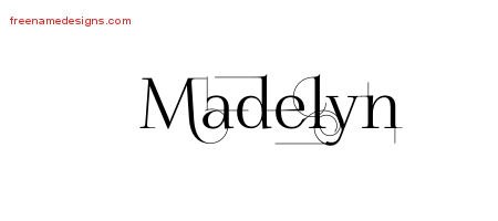 Madelyn Decorated Name Tattoo Designs
