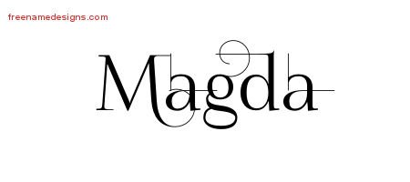Magda Decorated Name Tattoo Designs