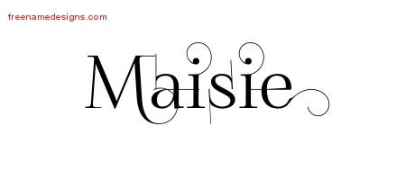 Maisie Decorated Name Tattoo Designs
