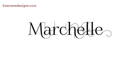 Marchelle Decorated Name Tattoo Designs