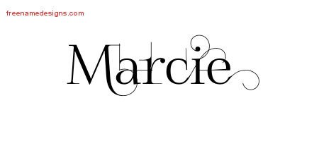 Marcie Decorated Name Tattoo Designs