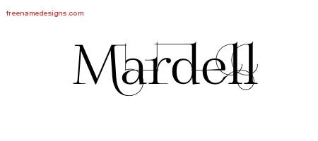 Mardell Decorated Name Tattoo Designs