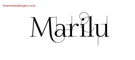 Marilu Decorated Name Tattoo Designs
