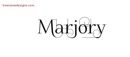 Marjory Decorated Name Tattoo Designs