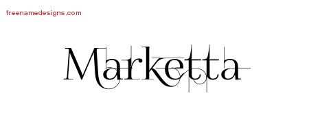 Marketta Decorated Name Tattoo Designs