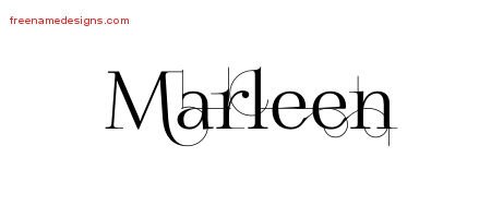Marleen Decorated Name Tattoo Designs