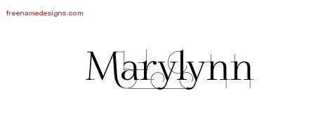 Marylynn Decorated Name Tattoo Designs