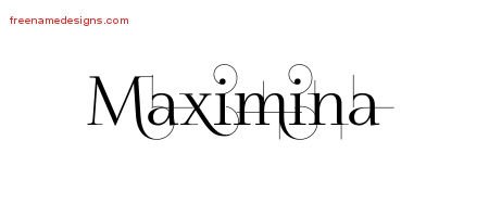 Maximina Decorated Name Tattoo Designs