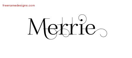 Merrie Decorated Name Tattoo Designs