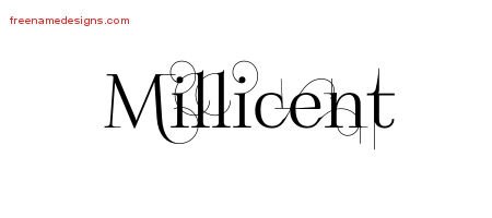 Millicent Decorated Name Tattoo Designs