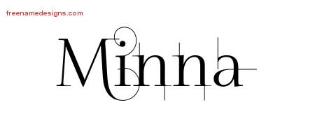 Minna Decorated Name Tattoo Designs