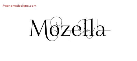 Mozella Decorated Name Tattoo Designs