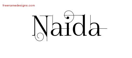 Naida Decorated Name Tattoo Designs