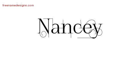 Nancey Decorated Name Tattoo Designs