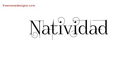 Natividad Decorated Name Tattoo Designs