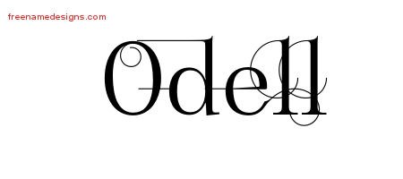 Odell Decorated Name Tattoo Designs