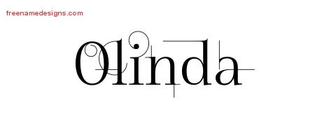 Olinda Decorated Name Tattoo Designs
